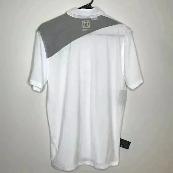 VOLCOM SHIRT WHITE BANGER POLO SHORT SLEEVE TOP MENS SIZE SMALL RETAIL $35 - Picture 10 of 10